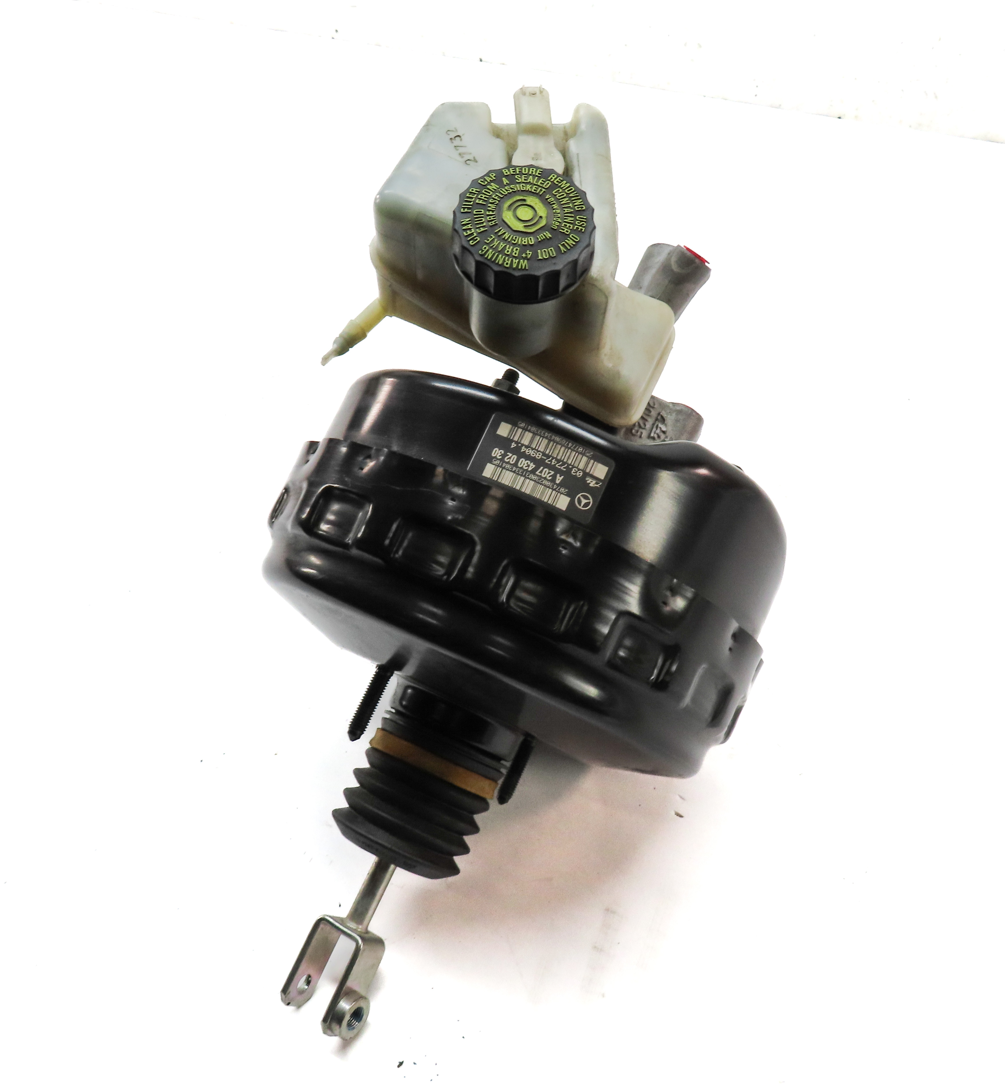 2014 MERCEDES E350 COUPE (C207) POWER BRAKE BOOSTER w/ MASTER CYLINDER RESERVOIR — exact item pictured